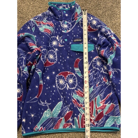 Patagonia Synchilla Snap-T Womens Small Moon Owl Harvest Moon Blue Fall 2016 - Picture 2 of 8